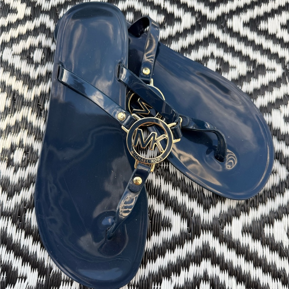 Michael Kors Navy Blue Jelly Sandals